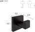 Nolimas 2 Pack Matte Black Towel Hook Stainless Steel Bathroom Rustproof Clothes Towel Coat Hook Wall Mounted Square Toilet Kitchen Heavy Duty Door Hanger