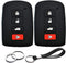 2pcs Compatible with Toyota Smart 4 Bts Black Silicone FOB Key Case Cover Protector Keyless Remote Holder for 2019 2018 2017 2016 2015 2014 2013 2012 2011 Toyota Avalon Camry Corolla Highlander RAV4