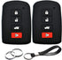 2pcs Compatible with Toyota Smart 4 Bts Black Silicone FOB Key Case Cover Protector Keyless Remote Holder for 2019 2018 2017 2016 2015 2014 2013 2012 2011 Toyota Avalon Camry Corolla Highlander RAV4