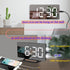 Digital Clock LED Display, Electric Alarm Clock 6.8'' Mirror Surface with Dimming Mode, 3 Levels Brightness, Dual USB Ports Modern Decoration for Makeup Home Bedroom Decor (M)