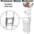 Toilet Paper Holder Stand with Storage Bathroom Free standing Toilet Tissue Holder with Dispenser Shelf for Mobile Phone, Hold 3 Rolls Reserve Toilet Roll Holder Metal Large Bathroom Storage Silver