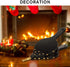 KLOLKUTTA Fireplace Bellows 17"x 7.5" Wood Air Blower for Outdoor Camping BBQ Hand Bellow Barbeque Tools Accessories with Hanging Strap Black