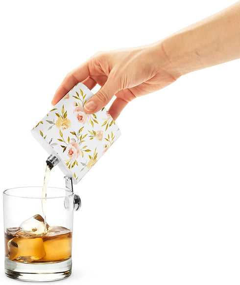 Twine 6 oz Rose Metal Flasks, Multicolor