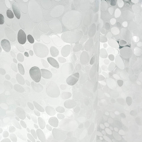 Extra Long Shower Curtain Liner 84 Inches Long,Weighted Bathroom Shower Curtain 72x84 Inch Liner with 5 Magnets, Heavy Duty, Semi Transparent, Cobblestone