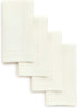 Solino Home Easter Linen Napkins Ivory, 20 x 20 Inch Set of 4, Classic Hemstitch Natural Fabric Machine Washable Dinner Napkins Handcrafted with European Flax