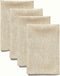Solino Home Linen Dinner Napkins 20 x 20 Inch, Set of 4 Champagne Beige, Athena 100% Pure Linen Fabric, Handcrafted from European Flax