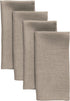 Solino Home Linen Dinner Napkins 20 x 20 Inch, Natural Set of 4, Fete, Handcrafted and Machine Washable Natural Fabric European Flax