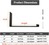 Shelf Brackets, 12 Inch Heavy Duty Black Metal Floating Wall Mounted Shelf Bracket for Shelves Corner L Bracket for Wall Shelves DITY Kitchen Shelving