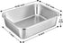 Lasagna Deep Baking Pan - 10.7 x 8.3 x 3.2,P&P CHEF Rectangular Cake Pan Cookie Bakeware Stainless Steel for Brownie/ Bread/ Meat, Deep Side & Round Corner, Brushed Finish & Dishwasher Safe
