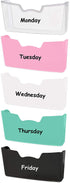 5 Pack - Simple Houseware Single Pocket Wall Mount File Holder, Assorted Color