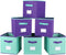 TQVAI Mix Color Foldable Storage Cubes 6 Pack Closet Bins Boxes with Label Holder Colorful Kid Toy Basket Bins - Mix Purple & Mint Green