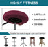 Turquoize Velvet Bar Stool Covers Round Stool Cushion Covers Stool Chair Covers Barstool Covers Slipcovers Set of 2, Feature Stretchy Thick Bouncy Fabric Washable, Dia 16"-18", X-Large, Burgundy