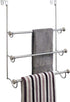 iDesign York Over the Shower Door Towel Rack for Bathroom, 1.5" x 7" x 22.8", Chrome/Brushed,79150