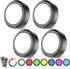 HOLKPOILOT Puck Lights with Remote , LED Color Changing Lights, Under Counter Light Battery Operated, Under Cabinet Lighting, Dimmable Closet Light, Stick On Puck Lights?4PACK?