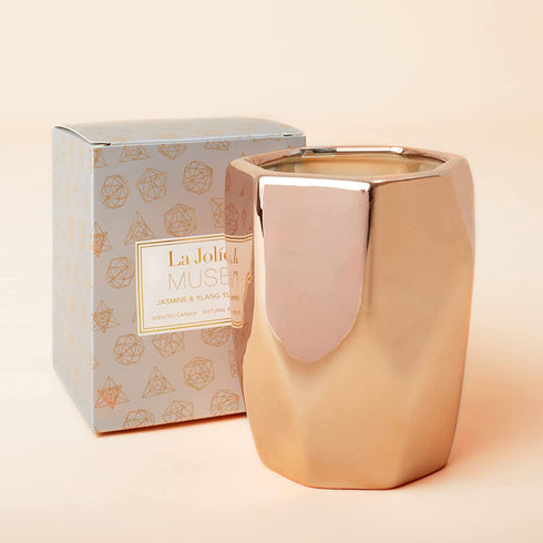LA JOLIE MUSE Jasmine & Ylang Ylang Scented Candle, Aromatherapy Candle Gift, Candles Gifts for Women, Candle for Relaxation, 80 Hours Long Burning, 10 Oz