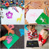 Jecarden 20 PCS Stencils for Kids, Sidewalk Chalk Stencils 8 x 8 Inch Colorful Large Stencils with 5 PCS Scratch Paper Washable Craft Fun Chalk Stencils Gift Idea for Boys and Girls to Learn Painting