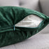 MIULEE Pack of 2 Decorative Velvet Throw Pillow Cover Soft Pillowcase Solid Square Cushion Case for Sofa Bedroom Car 20x20 Inch 50x50 cm Army Green