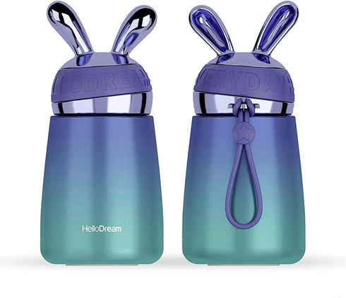 AINAAN Double Stainless Steel Vacuum Girl Thermos Coffee Cup Durable Leakproof BPA Free Travel Office School ?Blue
