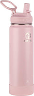 Takeya - 51221 Takeya Actives Insulated Stainless Steel Water Bottle with Straw Lid, 24 oz, Blush