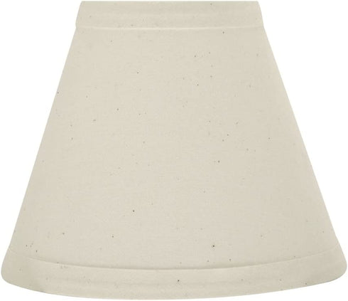 Aspen Creative White, 32118-2 Small Hardback Empire Shape Chandelier Clip-On Lamp Shade Set (2 Pack), Transitional Design, 6" Bottom Width (3" x 6" x 5")