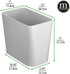 mDesign Small Plastic Wastebasket, Trashcan Container Waste Bin for Bathroom, Bedroom, Kitchen, Home Office, Laundry Room - Holds Trash, Garbage, Recycle - Gray