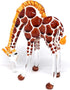 ZOOCRAFT Glass Giraffe Figurine Collectible Hand Blown Safari Miniature Animals Collectibles Home Decoration Set of 2
