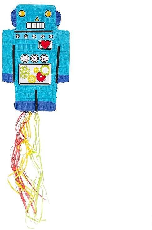 Robot Pinata, Kids Birthday Party Supplies (16.6 x 10.8 In)