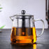 Mini Size Glass Teapot Tea Kettle-with Stainless Steel Removable Infuser for Blooming Tea & Loose Leaf Tea, Microwave & Stovetop Safe, 950ML/32oz (L-950)