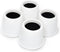 aspeike 4 Inch Round Bed and Furniture Risers, 4 Pieces Plastic Bed Lifts, Lifts Up to 1760 LBs, Durable and Stable, Bed Couch Sofa Chair Desk or Table Risers (White)