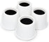 aspeike 4 Inch Round Bed and Furniture Risers, 4 Pieces Plastic Bed Lifts, Lifts Up to 1760 LBs, Durable and Stable, Bed Couch Sofa Chair Desk or Table Risers (White)