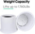 aspeike 4 Inch Round Bed and Furniture Risers, 4 Pieces Plastic Bed Lifts, Lifts Up to 1760 LBs, Durable and Stable, Bed Couch Sofa Chair Desk or Table Risers (White)