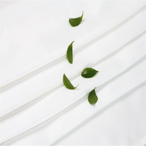 EurCross Extra Wide Shower Curtain Liner 84 x 72inch, Weighted Bottom Solid White Fabric Bathroom Shower Curtain with 14 Metal Grommets