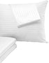 4 Pack Pillow Protectors Queen 20x30 Inches ?¤Life Time Replacement?¤ Tight Weave Enhanced Protection Cotton Sateen Blend High Thread Count 400 Style Zip (Queen 4 Pack Cotton Sateen)
