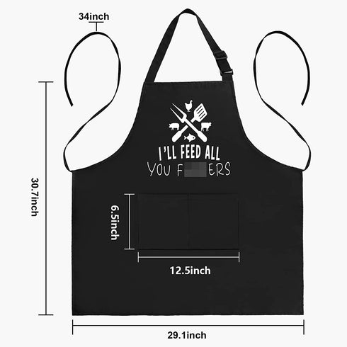 Funny Cooking Apron for Men, Women - Birthday Gifts for Mom,Wife, Dad, Gag Gifts for Boyfriend, Cooking Chef Apron