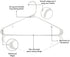 Sharpty Plastic Hangers Clothing Hangers Ideal for Everyday Standard Use (White, 20 Pack)