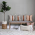 Farmhouse Decoration Pillow Covers 18x18 inch Set of 2 Modern Faux Leather and Ticking Stripe Pillow Covers Boho Indoor Outdoor Decor Cushion Covers for Couch Sofa,Gray