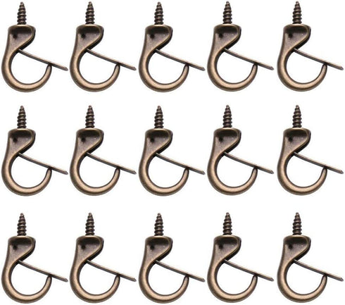 BAMI-LEE House 15 Pieces Metal Cup Hooks Ceiling Hooks Suspended Ceiling Hooks Screw Hooks (Large)