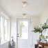 ALICE HOUSE Semi Flush Mount Ceiling Light, Clear Hammered Glass Shade, Brushed Nickel Farmhouse Lighting for Hallway, Kitchen, Laundry Room and Foyer AL6091-S1