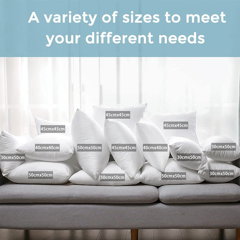 Artscope Throw Pillow Inserts Set of 2, Premium Fluffy Cushion Stuffer Sham Square Inner Soft for Couch or Bed, Indoor Decorative Pillows Inserts (20" x 20")