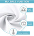 RYB HOME Half Window Curtains - 50% Light Block Privacy Curtains Thermal Insulated Drapes for Kitchen Cafe Kids Nursery Bedroom Living Room, W 29 x L 36 Each, Pure White, 2 Panels