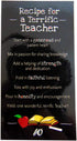 Teacher Spoon Set Measuring Spoons with Recipe Card Engraved Kitchen Accessory Present Gift Boxed