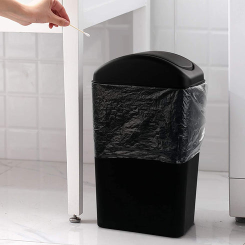 Parlynies Plastic 1.5 Gallon Garbage Bags, Kitchen Trash Bags, Tall Rubbish Wastebasket Liners, Clear, 2 Rolls