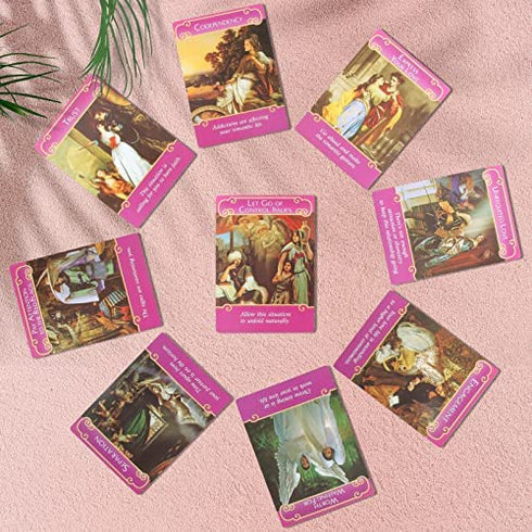 The Romance Angels Tarot Oracle Cards Deck|The 44 Romance Angel Oracle Cards by Doreen Virtue Rare Out of Print, New Gold-Plated Series, Clarity About Soul-Mate Relationships, Healing from The Past