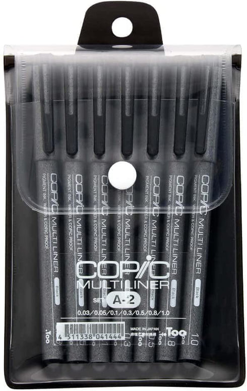 Copic Markers MLA2 Multiliner Inking Pen, Set A-2,Black