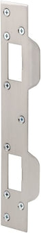Defender Security U 10385, Accommodates 5-1/2 in. -6 in. Hole Centers, Steel, Satin Nickel Plated Door Strike
