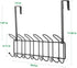 Minggoo Coat Rack Wall Mounted Hook Rack Over The Door Hook Set of 2, Organizer 13 Hooks, Heavy-Duty Iron Wire Black