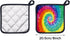 Jcpuazeo 4 Pack 8 x Inches Pot Holders, Colorful Spiral Psychedelic Tie Dye Swirl Pattern , Kitchen Heat Resistant Holders Sets Oven Hot Pads Terry Cloth for Cooking Baking, Rainbow