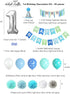 VIDAL CRAFTS 1st Birthday Boy Decorations, Happy Bday Bunting, High Chair Burlap Banner, Tissue Pom Poms, Balloons, Cake Topper, Party Hat, First Birthday Supplies- First Birthday Decorations for boys