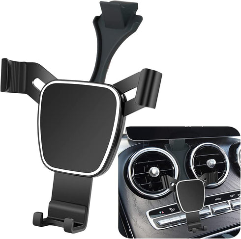 LUNQIN Car Phone Holder for Mercedes 2019-2021 Benz C Class c260 c200 c300 New GLC Class 2020-2021 GLC260 GLC300 Auto Accessories Navigation Bracket Interior Decoration Mobile Cell Phone Mount