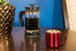 Red Stainless Steel Double Wall Espresso Cups, XL, Set of 4